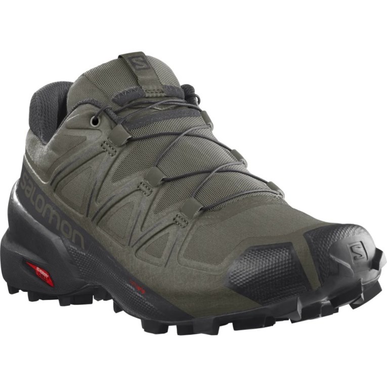 Olive Salomon Speedcross 5 Men's Trail Running Shoes | IE TA2153